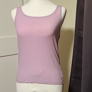 Scotch & Soda lavender ribbed tank top, large